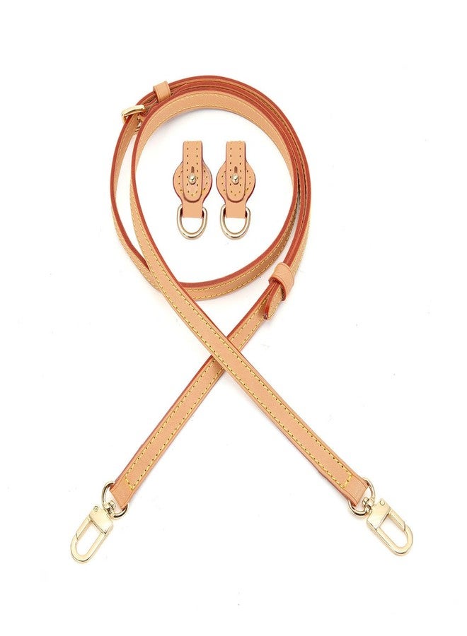 seventeenzone Vachetta Leather Adjustable Crossbody Strap for Small Bags Pochette Mini NM Eva Favorite PM MM Nano Speedy, Beige, Width 1.2cm ( 0.47inch ) - Image 1